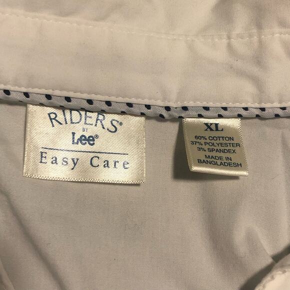 Riders by Lee Easy Care long sleeve button up blouse tailored women's size XL - Picture 6 of 6